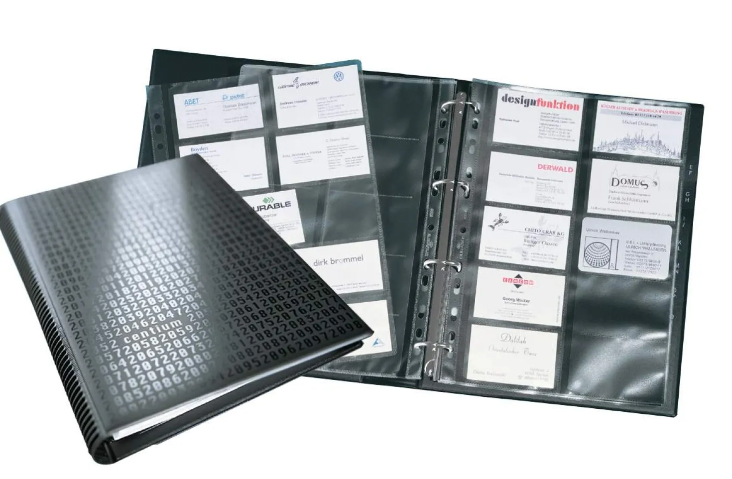 Visitkortspärm Durable VISIFIX CENTIUM A4, 400 kort, 20 fickor