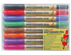 Whiteboardpenna Artline 541T 2i1, 8 färger, xylenfri