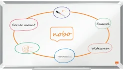 Whiteboardtavla Nobo Premium Emalj, magnetisk, 710x400 mm